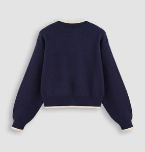 Pull en maille style universitaire élégant à col rond pour l'hiver - Pull haut de gamme en fil doux pour femme, mode bureau 2026, respirant - Product Image 2