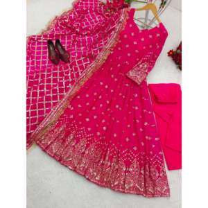 Robes de bal de créateur, robe de soirée élégante avec ensemble pantalon et dupatta - Product Image 5