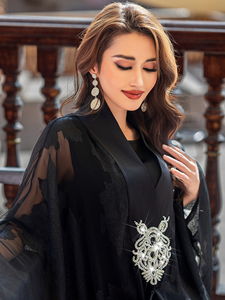 Abaya Dubái 2026, Vestido Musulmán para Mujer, Vestido Abaya Modesto, Abaya para Mujeres, Vestido Musulmán de Lujo, Abaya de Lujo Personalizada al por Mayor - Product Image 3