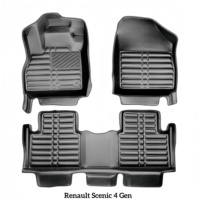 Tapis de sol de voiture de luxe écologiques en cuir 5D sur mesure pour Renault Clio 5 V Mk5 Hatchback, imperméables et antidérapants