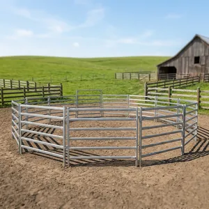 Heavy Duty Galvanized Steel Livestock Corral Panels for Secure Farm Animal Enclosure Paddock Yard and Stable <b>Fencing</b> Systems - Product Image 2