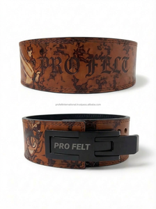 Ceinture de musculation haute performance en cuir de vachette robuste, style anime personnalisé, avec boucle à levier, pour entraînement de compression et renforcement musculaire - Product Image 4