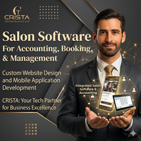 Software para salones de belleza para gestión contable y de recursos de clientes, aplicación web, aplicaciones de escritorio para Android e iOS, diseño de sitios web con WordPress y Shopify