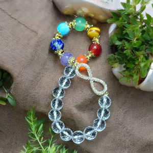 ลูกปัดพลอยใสสำหรับผู้ชายผู้หญิงฮวงจุ้ยบำบัดจักระ7เม็ด - Product Image 2