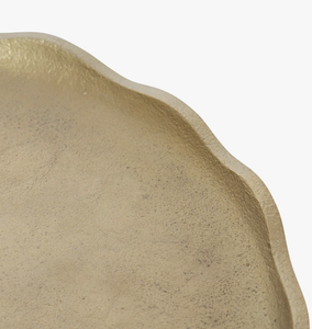 Plateau de service rond vintage de luxe moderne, style premium, avec pieds en métal et finition dorée, pour la décoration de la maison et de la table - Product Image 4