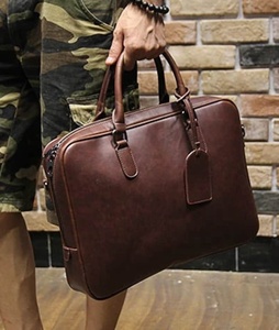 Fabricante y proveedor de bolsas de cuero para portátiles, bolsa de cuero genuino elegante de primera calidad para portátiles, para trabajo y viajes, con logotipo personalizado. - Product Image 1