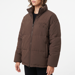 Women's Quilted Puffer <b>Jacket</b> Long Sleeve Winter Padded Coat Casual Warm <b>Zip</b> <b>Up</b> <b>Jacket</b> Outdoor Everyday Outerwear - Product Image 1