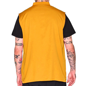 Chaleco Polo Amarillo sin Mangas para Barbería, Ropa Casual para Hombre, Color Sólido, para Uso en Salón - Product Image 2