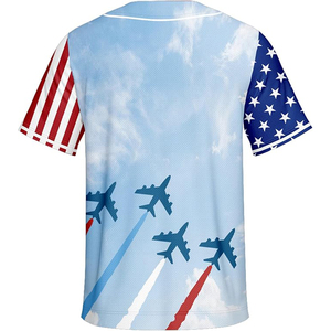 Camiseta de Béisbol Personalizada con Sublimación de Patrón Cielo, con Botones Completos, Transpirable, Ropa Deportiva para Entrenamiento de Equipos Unisex - Product Image 2