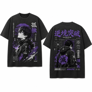 T-shirt imprimé anime de haute qualité pour hommes et femmes, streetwear tendance, coton, tee-shirt surdimensionné - Product Image 3