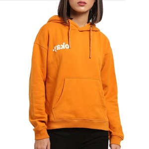 Sudadera con Capucha para Mujer, Color Naranja, con Estampado Personalizado en la Parte Delantera, de Forro Polar de Poliéster, Informal, para Invierno, Ropa Deportiva, para el Gimnasio - Product Image 3
