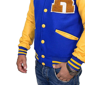 Vestes universitaires pour hommes Street Wear avec col montant, personnalisation du logo sur le devant, vestes d'hiver respirantes de haute qualité pour garçons - Product Image 6