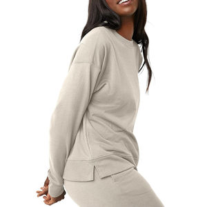 Sudaderas con capucha de invierno para mujer, de forro polar 100% algodón de alto gramaje, con cuello en V, estampadas, con logo frontal, estilo crop, cortavientos, tipo jersey - Product Image 5