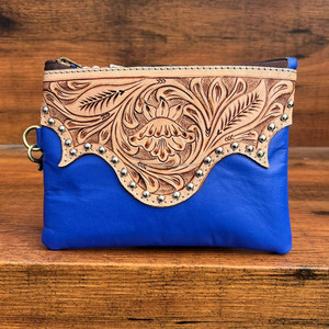 Pochette-bracelet en cuir élégante pour femmes, fabriquée à la main, grande capacité, pochette à fermeture éclair, sac à main enveloppe de créateur en cuir véritable de qualité supérieure - Product Image 2