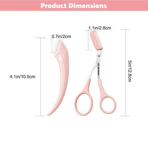 Ensemble de rasoirs à sourcils, outil d'épilation du visage pour hommes et femmes, ciseaux à sourcils avec peigne, ciseaux de précision pour sourcils - Product Image 5