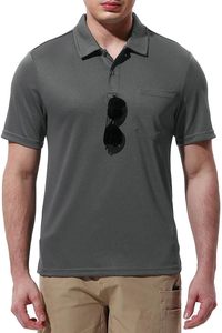 Chemises polo pour hommes à manches courtes, séchage rapide, pour le golf et les sports de plein air, avec poche - Product Image 3