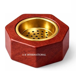 Mini brûleur d'encens hexagonal en résine et métal, écologique, diffuseur d'aromathérapie arabe et indien pour la méditation en toutes saisons - Product Image 1