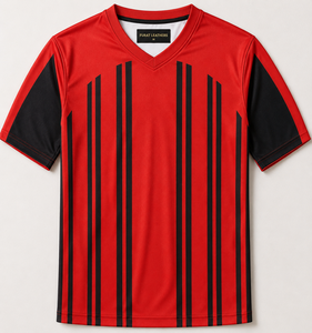 เสื้อยืดฟิตเนสระบายอากาศแห้งเร็วสำหรับเล่นฟุตบอล คอวี แขนสั้น ซับเหงื่อ แห้งไว พิมพ์ลายด้วยเทคนิคฮีททรานเฟอร์ - Product Image 3