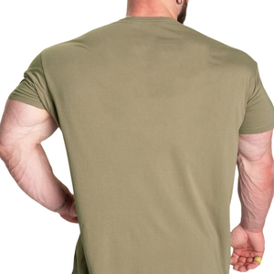 T-shirt de fitness personnalisé pour homme, coupe oversize, en coton, pour la musculation, manches courtes, anti-boulochage, impression numérique, OEM ODM, motif léopard - Product Image 6