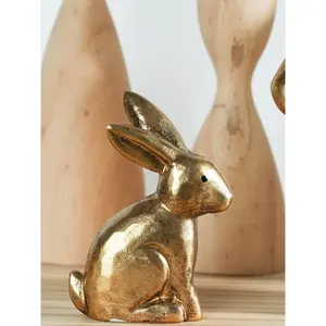 Escultura de Aluminio Hecha a Mano de Lujo, Figura Artística de Feng Shui, Estilo Antiguo Moderno, Figurita Decorativa para el Hogar Chapada en Oro Pulido - Product Image 3