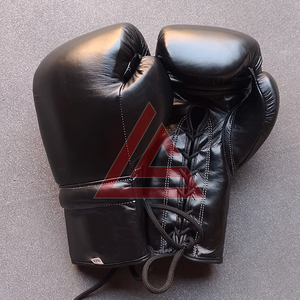 Guantes de Boxeo MMA con Cordones y Logotipo Personalizado, de Cuero Vacuno Genuino, para Entrenamiento de Adultos y Competencia de Kickboxing - Product Image 2