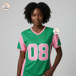 T-shirt à col rond en coton de qualité supérieure avec lettres grecques Alpha Kapa, T-shirts de sororité Alpha Kapa - Product Image 4