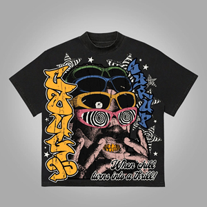 T-shirt graphique vintage Y2K Harajuku 100% coton, coton premium, coupe ample, mode streetwear estivale unisexe, impression personnalisée en usine - Product Image 1