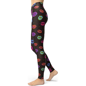 Leggings ajustés à taille mi-haute personnalisés par sublimation pour adolescentes - Product Image 4