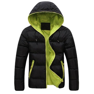 Blouson matelassé vert à capuche pour homme, coupe-vent, fermeture boutonnée, manteau d'hiver décontracté, coque en polyester épaisse, garniture en fourrure, coupe régulière 2026 - Product Image 4