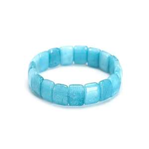 Bracelet de mode en résine, design créatif, ouverture circulaire, cœur, plage, élastique, coquillages - Product Image 1