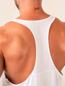 เสื้อกล้ามออกกำลังกายเนื้อผ้านุ่มสบาย ยืดหยุ่น ระบายอากาศได้ดี ผลิตจากผ้าสแปนเด็กซ์และผ้าฝ้าย รับผลิตแบบ OEM แบรนด์ส่วนตัว โรงงานผลิต ป้องกันการเกิดขุย แห้งเร็ว - Product Image 4