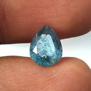 Aigue-marine naturelle de 1,80 carat, bleu Santa Maria, taille poire facettée, translucide, pierre précieuse en vrac avec jeu de couleurs pour la fabrication de bijoux - Product Image 6