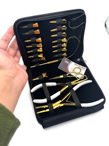 Kit de pinces à extensions de cheveux en acier inoxydable plaqué or ASB - Utilisation professionnelle pour l'installation et le retrait - Logo personnalisé OEM disponible - Product Image 2