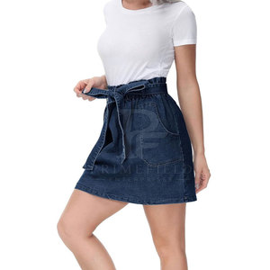 Jupes en jean 100% coton de haute qualité au design élégant, coupe confortable, décontractées, écologiques, séchage rapide, look tendance pour femmes au quotidien - Product Image 2