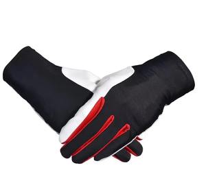 Vente flash - Gants d'équitation d'hiver fabriqués au Pakistan - Cuir - Doigts entièrement couverts - Fermeture à boucle et à crochet - Antidérapants - Respirants - Légers - Product Image 2