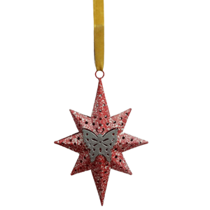 Ornement d'ange vintage suspendu personnalisé pour arbre de Noël, petit pendentif en métal, design moderne en fer pour décoration murale - Product Image 3