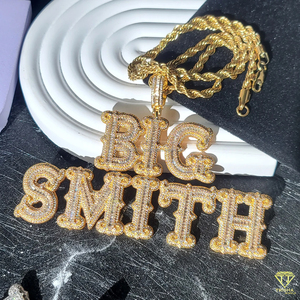 จี้เพชรโมอิสซาไนต์พรีเมียม "BIG SMITH" พร้อมสร้อยเทนนิสแบบฝังเพชรเต็มเส้น เครื่องประดับฮิปฮอป ขายส่ง - Product Image 2