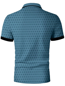 Polo à manches courtes imprimé à motifs simples pour homme, collection été 2026, le plus vendu, idéal pour les activités de plein air, séchage rapide et performance. - Product Image 1