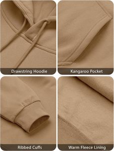 Unisex Pullover <b>Hoodie</b> Men Women Cotton Blend Fleece Sweatshirt <b>Oversized</b> Casual Streetwear Eco-Friendly Breathable Pocket <b>Long</b> - Product Image 5