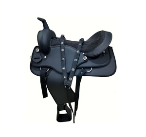 Selle Western en Coton pour Cheval, avec Arceau en Bois et Finition en Cuir, Légère et Confortable, Taille Complète, Équipement d'Équitation, Modèle SRS0021C - Product Image 2