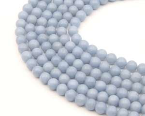 Lot en gros de perles de bijoux certifiées, non traitées, en pierres précieuses naturelles, bleu ange, rondes, facettées et calibrées - Product Image 2