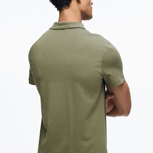 Polo décontracté pour homme 100% coton brodé à manches courtes, t-shirt tricoté, vente en gros personnalisée - Product Image 3