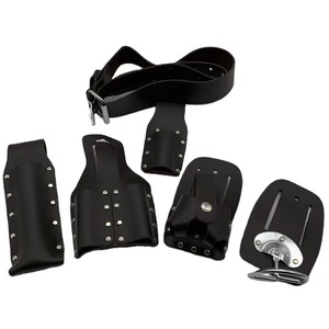 Leather <b>Tool</b> <b>Belt</b> with Multiple Pockets and <b>Tool</b> Holders for Spanners Hammer and Tape Measure - Product Image 2