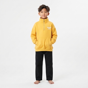 Sudadera personalizada unisex para niños, extragrande, con media cremallera, hombros caídos, estilo casual, 100% algodón, forro polar, para unisex - Product Image 2