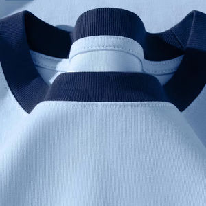 Camisetas personalizadas con hombros caídos para hombre, 100% algodón, cuello redondo acanalado de alta calidad, camisetas oversize de estilo urbano para hombre. - Product Image 4