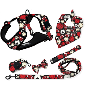Pita Poliester Motif Hewan Rantai Emas Tali Tarik Otomatis Kalung Anjing Mewah Serbaguna <span class=keywords><strong>Harness</strong></span> Reflektif Ramah Lingkungan - Product Image 6