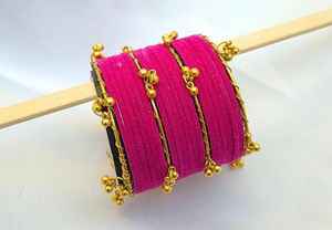 Conjuntos de brazaletes de moda para mujer en colores de tendencia, venta al por mayor a precio económico, elegantes brazaletes de colores, conjunto de brazaletes Kashmiri Churian para mujer - Product Image 5