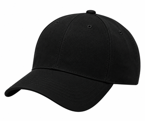 Gorra de béisbol casual de sarga de algodón unisex negra de 6 paneles con ajuste regulable, bordado personalizado, popular, de proveedor líder - Product Image 2