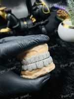 Ensemble de Grillz personnalisés en Moissanite VVS, en Argent Sterling 925, entièrement sertis, style Hip Hop, pour hommes