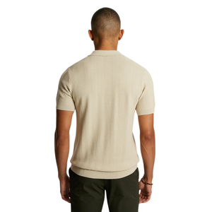 Polo tricoté pour homme Josh, manches courtes, coton premium texturé, coupe ajustée, décontracté, élégant, pour l'été, respirant, vente en gros - Product Image 6